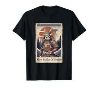 Japanese Art Ukiyo-e Seattle Sloth Funny Cool T-Shirt