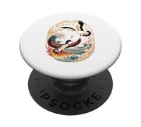 Japanese Art Waves Ducks Duck PopSockets Adhesive PopGrip