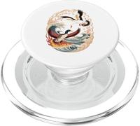 Japanese Art Waves Ducks Duck PopSockets PopGrip for MagSafe