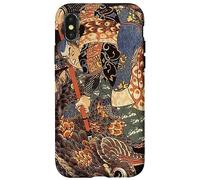 Japanese Art Woodblock Miyamoto Musashi Samurai Giant Nue Case for iPhone X/XS