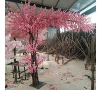 Japanese artificial cherry blossom tree, large pink botanical wishing tree, artificial silk flower hand decoration,1.2x1m/3.9x3.2ft