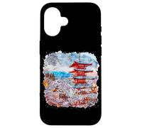 Japanese Asia Sakura Blossom & Mount Fuji Case for iPhone 16