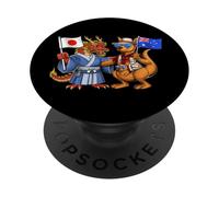 Japanese Australian Roots Japan Australia Flag PopSockets Adhesive PopGrip