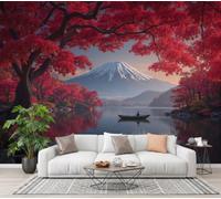 Japanese Autumn Scenery Mural Wallpaper for Living Room Bedroom Decor