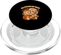 Japanese Baby Monkey Animal Internet Meme Im Trying My Best PopSockets PopGrip for MagSafe