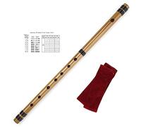 Japanese Bamboo Flute with Black Lines 7/8 Hon Handmade Bamboo Musical Instrument (7 Hon)