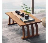 Japanese Bamboo Low Floor Table, Coffee & Tea Table, Meditation Altar for Living Room & Office, 35.4" Wooden Sitting Table, Perfect for Comfort & Style