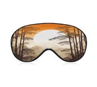 Japanese Bamboo Trees Sun Eye Mask, Adjustable Strip, Blocks Light Sleep Mask, Sleep Eye Mask for Night Sleeping Travel Nap 8.1 * 4.1 Inches