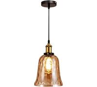 Japanese Bar Counter Pendant Light American Style Retro Amber Hammered Glass Hanging Lamp Minimalist Kitchen Island Chandelier Adjustable Indoor Lighting For Hallway Cafe