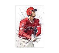Japanese Baseball Pitcher And Hitter Shohe Ohtan Canvas Poster Art Print Lo Angeles Dodgrs Baseball Player Shohe Ohtan Wall Art Decor For Sports Fans Living Room Bedroom Bathroom (11)