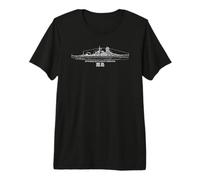 Japanese Battleship Kirishima Blueprint Diagram Premium T-Shirt