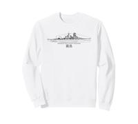 Japanese Battleship Kirishima Blueprint Diagram Sweatshirt