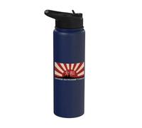 Japanese Battleship Yamato Rising Sun Flag Stainless Steel Insulated Water Bottle