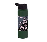 Japanese Beautiful Cherry Blossom with Mount Fuji (on Back) Stainless Steel Insulated Water Bottle