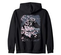 Japanese Beautiful Cherry Blossom with Mount Fuji (on back) Zip Hoodie