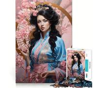 Japanese Beauty Jigsaw Puzzles for Adults 1000 Piece Brain Agility Restful Game Happy Challenge Night Game (50x75cm)
