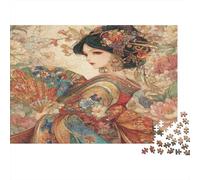 Japanese Beauty-traditional Art Style 1000 Piece Jigsaws with Precision Cut Personalised Jigsaws As A Party Puzzle Game for Social Gatherings 70x50cm/1000pcs