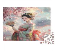 Japanese Beauty-Traditional Art Style Jigsaw Puzzles 1000 Pieces with Clean Edges Centenary Jigsaws As A Concentration Training Puzzle for Decompression And Decor 38x26cm/1000pcs