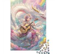 Japanese Benzaiten Wooden Jigsaw Puzzles for Adults Fun 1000 Pieces Toy Intellectual Game Stress Relief Toy Home Decoration Education Game Relaxation And Intelligence 1000pcs (75x50cm)