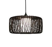 Japanese Birdcage Bamboo Weaving Chandelier Retro Lantern Shape Pendant Light Round Hollow Simple Residential Lamp Bedroom Living Room Balcony Furniture Decoration Ceiling Lamp