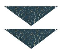 Japanese Blue Marble Golden bulk dog bandanas Unique Shape Adjustable Fit Bib Handkerchief Cute Pet Accessories for Dogs Cats M