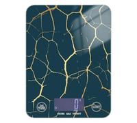 Japanese Blue Marble Golden LCD Display Food Kitchen Scale 11lb/0.18oz, 5kg/5g Kitchen Scales Digital with 4 Unit for Espresso Baking Roasting (Batteries not Included)