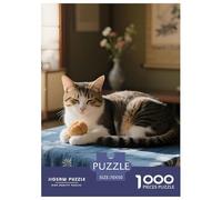 Japanese Bobtail Puzzle 1000 Pieces for Adults Mindful Relaxing Hobby Pet Cat Eco-Friendly Thick Board 70x50cm/1000pcs