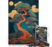 Japanese Bonsai Tree Art Teenagers 1000 Piece Jigsaw Puzzle Enjoyable Game Precise Edge Family Enjoyable (38x52cm)
