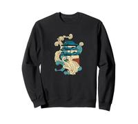 Japanese Building Waves Traditional Asian Ocean Tattoo Art Sweatshirt