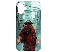 Japanese Bushido Spirit in Samurai retro vaporwave Cyberpunk Case for iPhone 16 Plus