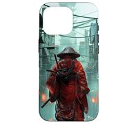 Japanese Bushido Spirit in Samurai retro vaporwave Cyberpunk Case for iPhone 16 Pro