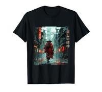 Japanese Bushido Spirit in Samurai retro vaporwave Cyberpunk T-Shirt