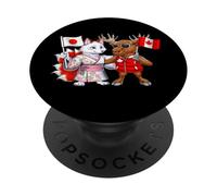 Japanese Canadian Roots Japan Canada Flag PopSockets Adhesive PopGrip
