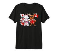 Japanese Canadian Roots Japan Canada Flag Premium T-Shirt