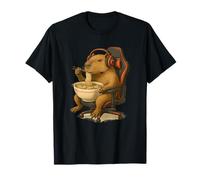 Japanese Capybara Gamer Ramen Anime Kawaii Aesthetic Vibes T-Shirt