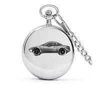 Japanese car MX5 Hard Top ref124 Pewter Effect Design on a Polished Silver case Men's Gift Quartz Pocket Watch fob