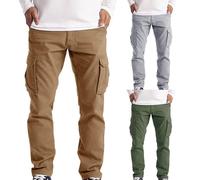 Japanese Cargo Trousers Men Cotton Twill Trousers Men Regular Fit Work Trouser Military Combat Stretchy Joggers Yoga Open Hem Tracksuit Bottoms Chino Workout Pants Leisure Gym Pant For Mens Uk