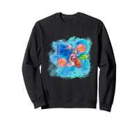 Japanese Carp Fighting the Giant Koi Fish Art Sweatshirt