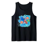 Japanese Carp Fighting the Giant Koi Fish Art Tank Top