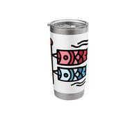 Japanese Carp Koi Kanji Koinobori Flag Stainless Steel Insulated Tumbler