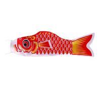 Japanese Carp Windsock Koinobori Flag 40/70/100CM Carp Flag Kite Multicolor Japanese Decorations Wind Sock Streamer Fish Flag Kite(100cm red)