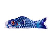 Japanese Carp Windsock Koinobori Flag 40/70/100CM Carp Flag Kite Multicolor Japanese Decorations Wind Sock Streamer Fish Flag Kite(100cm blue)