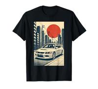 Japanese Cars Retro JDM Street Scene Tuner Car Art T-Shirt