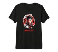 Japanese Cartoon Anime Character with Japan Writing Premium T-Shirt