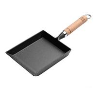 Japanese Cast Iron For Egg Pan for Tamagoyaki Omelette Frying Non Coating Suitable for Various Heat Sources Including Induction and Gas Cookers