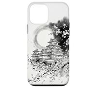 Japanese Castle and Sakura Cherry Blossoms Sumi-e Ink Art Case for iPhone 12 mini