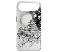 Japanese Castle and Sakura Cherry Blossoms Sumi-e Ink Art Case for iPhone Air