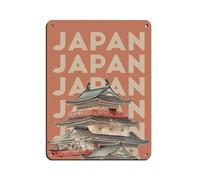 Japanese Castles Tin Sign Vintage Metal Pub Club Cafe Bar Home Wall Art Decoration Poster Retro 12x16inch(30x40cm)