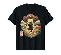 Japanese Cat Alien UFO Abduction Vintage Graphic Value Graphic T-Shirt