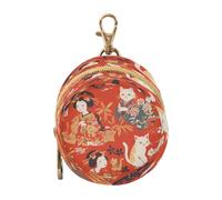 Japanese Cat Geisha Woman Red Baby Boy Pacifier Case Portable Change Purse Key Holder, Everything Storage pouching contenedor para chupete